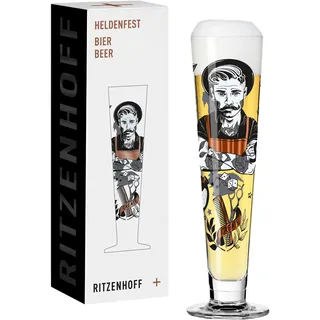 Ritzenhoff & Breker Ritzenhoff Bierglas Heldenfest 385 ml Kristall, Kristalloptik Braun Bronze