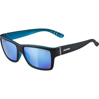 ALPINA KACEY - Verspiegelte und Bruchsichere Sonnenbrille Mit 100% UV-Schutz Für Erwachsene, black matt-blue, One Size