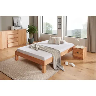 Mid.you Futonbett, Kernbuche, Holz, Kernbuche, massiv, 140x200 cm, für Rollrost geeignet, Lattenrost geeignet, Schlafzimmer, Betten, Futonbetten