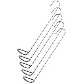 Räucherteufel Rundbogen-Räucherhaken 14cm/2mm, 5 Stück, Wide 15mm, große Hakenöse