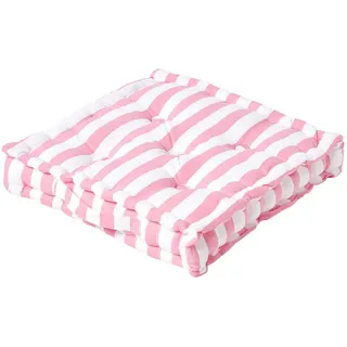Homescapes Bodenkissen Stripes 50 x 50 cm Rosa