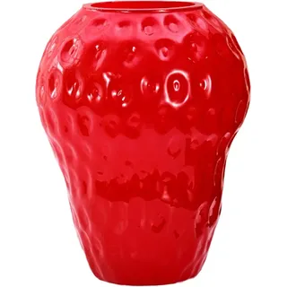 Ruby Pastoral „erdbeere“ Kleine Rote Vase (1 Stück) – Dekorative Vase Aus Farbenfroher Keramik Für Das Wohnzimmer.