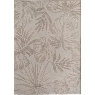 Balkonteppich Tropisch Wetterfest Waschbar Strapazierfähig Terrasse Garten Schadstoffgeprüft Beige 120x170 cm – VENTOUX von Kadima Design