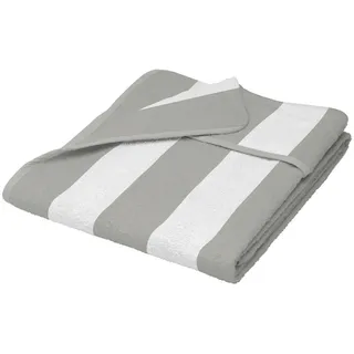 Beautissu Cassis Handtuch 200 x 75 cm grau/weiß gestreift