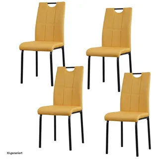 Hti-Living Esszimmerstuhl Denton Polyester gelb 4er Set