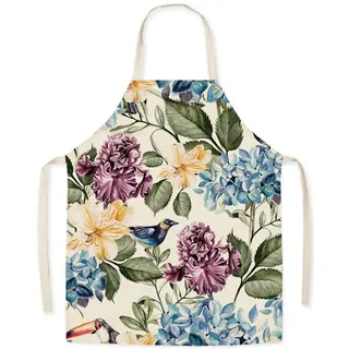 Eyands Kinderschürze zum Kochen und Backen - Niedliche Leinenmuster-Küchenschürze für Kinder zum Kochen und Malen, Gartenschürze - 17.7x22 inches