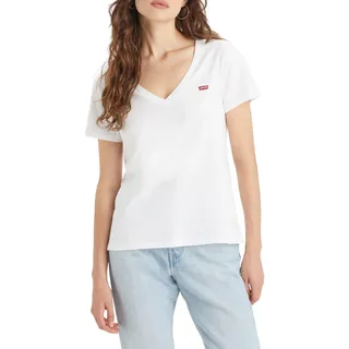 Levi's Damen Perfect V-Neck T-Shirt,White +,L