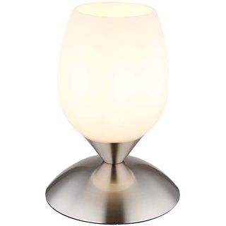 Tischlampe Nachttischlampe Tischleuchte Touch Schlafzimmerlampe Glas opal H 18cm