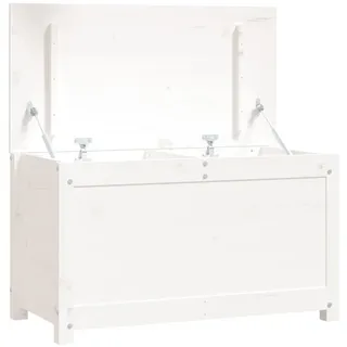 vidaXL Truhe Weiß 80x40x45,5 cm Massivholz Kiefer