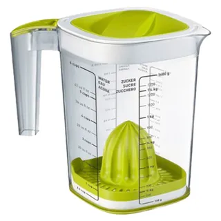 Rotho Messbecher LOFT, Transparent - Grün - Kunststoff - 1500 ml - mit Skalierung