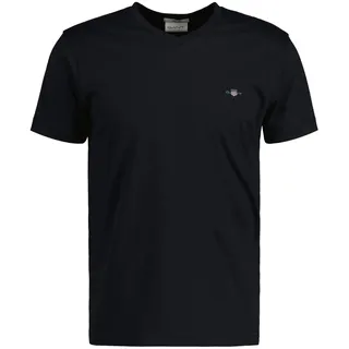 GANT Slim Shield V-Neck T-Shirt schwarz XL