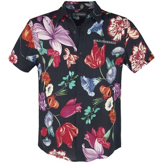 Rammstein Kurzarmhemd - Blumen - S bis 5XL - für Männer - Größe M - multicolor  - Lizenziertes Merchandise! - M