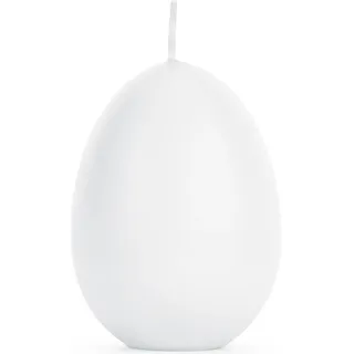 Osterei Kerze 10 cm hoch Pastell Weiß Tisch-Deko Ostern