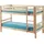 Etagenbett 90 x 200 cm Kiefer massiv lackiert natur