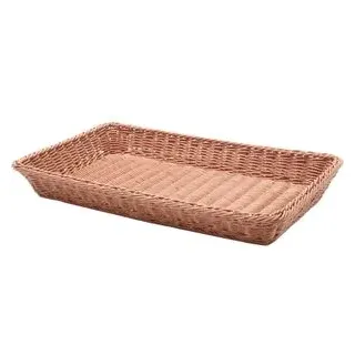 Hendi Brotkorb GN 1/1, 426685, geflochten, aus Kunststoff, 53 x 32,5 x 6,5 cm, eckig, braun