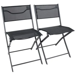 VCM Sumila Gartenstuhl 45 x 45 x 0 cm schwarz 2 St.