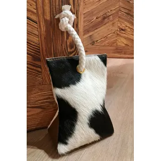 Heino Felle Fellkissen Türstopper - KUHFELL/LEDER - braun, schwarz schwarz
