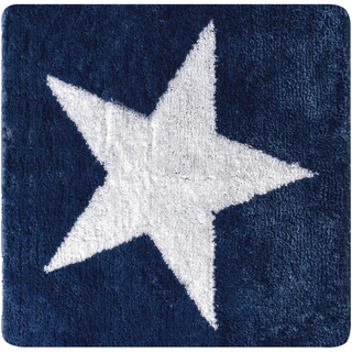 Ridder Badteppich 'Star' blau/weiß 55 x 50 cm