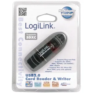 Logilink Cardreader USB 2.0 Stick for SD/MMC - Kartenleser - 8-in-1 (MMC, SD, RS-MMC, MMCmobile, SDHC)