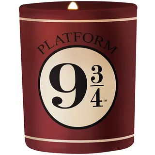 Harry Potter Kerze Platform 9 3/4 schwarz/rot/weiß, aus Wachs, in Geschenkverpackung.