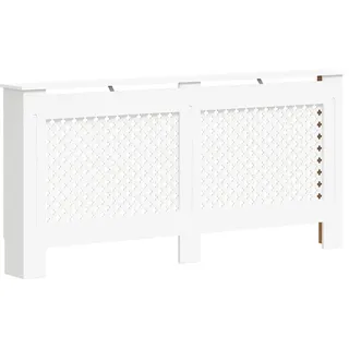 vidaXL Heizkörperverkleidung Weiß 172x19x81,5 cm MDF