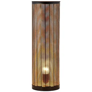Marrakesch Orient & Mediterran Interior Nachttischlampe Skandinavische Tischlampe Aigna modern aus Metall in Schwarz 48 cm, Handarbeit schwarz