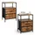 mit 2 Schubladen 38 x 38 x Braun/Schwarz
