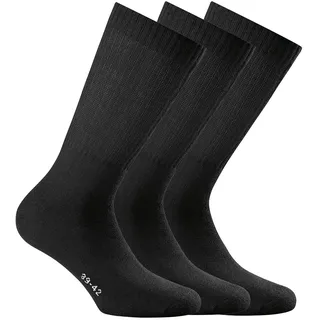 Rohner Basic Sport Socken 3er Pack Schwarz 35-38