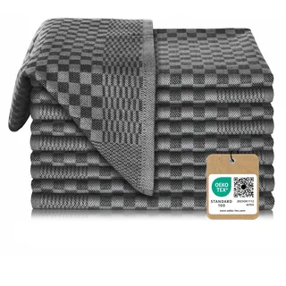 olsen store gmbh Vaily Premium Geschirrtücher aus 100% Baumwolle super Saugstark- 10er Pack