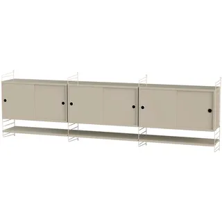 Sideboard wandmontage mit Regalböden Beige Beige