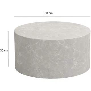 FineBuy Monobloc Beige MDF 60 x 60 x 30 cm