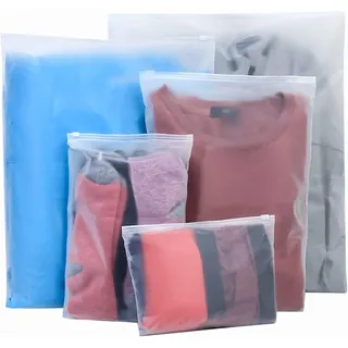 20 Stück Kleidung Tüten Einpacken Zip Beutel Reisetasche Gefrostetem Kompress...