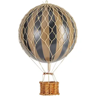Authentic Models - Heißluftballon, Ballon - Travel Light - Gold Black/Gold schwarz - D 30 cm - Höhe 18 cm