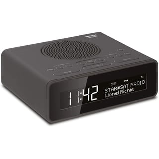 TechniSat DIGITRADIO 51 DAB+ Radiowecker (DAB, UKW, Uhrenradio, Wecker mit zwei einstellbaren Weckzeiten, Snooze-Funktion, Sleeptimer, dimmbares Display, Kopfhöreranschluss) schwarz