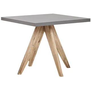 Beliani Gartentisch 90 x 90 x 76 cm Grau/Bronze