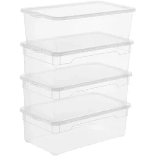 Rotho Aufbewahrungsbox transparent 33,0 x 19,0 x 11,0 cm 5 l 4-teiliges Set
