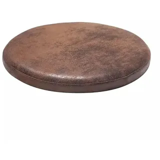 Stuhlpolster, rundes Lederkissen, wasserdichtes Stuhlkissen, rundes Hockerkissen, rundes Stuhlpolster for Bar/Fenster/Tatami/Restaurant/Outdoor, Sitzkissen aus Kunstleder(Olive Brown,40*40*4.5cm)