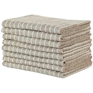 Gryeer 8er-Set Bambus Microfaser Geschirrtücher Khaki