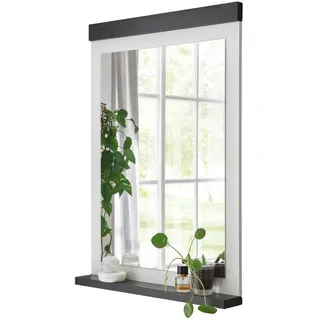 furn.design Garderobenspiegel 66 x 95 cm Weiß/Schwarz