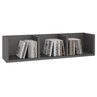 CARO-Möbel Hängeregal 75 x 18 x 18 cm Grau