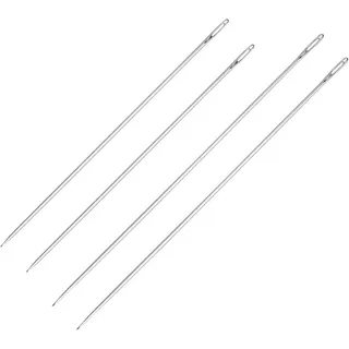 Set Mit 2 Extra Langen Webnadeln Mit Großem Öhr Für Möbel, 15 Cm, Gerade, Edelstahl, Leicht Einzufädeln, Für Leder, Tapeten Und Dicke Stoffe