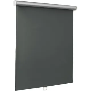 Print Cycero packaging Springrollo Thermo - Mittelzugrollo - Sonnenschutz, Sichtschutz, Blendschutz - 200 x 180 cm grau - Schnapprollo - Verdunkelungsrollo - Stoff Rollo - Thermorollo