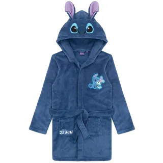 Lilo & Stitch Kinderbademantel Stitch Mädchen Bademantel Morgenmantel blau 140