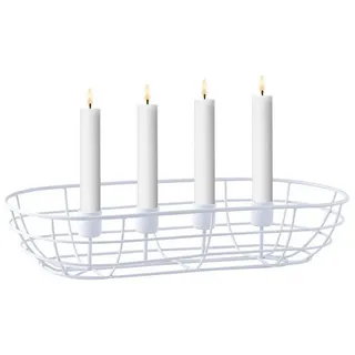 Marrakesch Orient & Mediterran Interior Adventskranz Moderne Deko Adventskranz Kerzenständer Weihnachtsdeko Beina Weiß, Handarbeit weiß