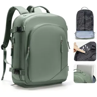 kibachev Groß Reiserucksack Vakuum Rucksack Handgepäck Flugzeug Easyjet Handgepäck 45x36x20 Rucksack Herren Damen Mit Laptopfach/Schuhfach Travel Backpack Carry Ons Luggage Mit Vakuumsystem Grün