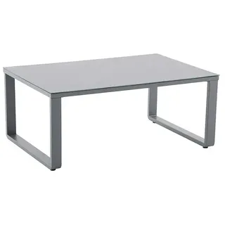 Sunfun Maja Loungetisch  (L x B x H: 110 x 73 x 46 cm, Aluminium, Sicherheitsglas, Night-Grey)