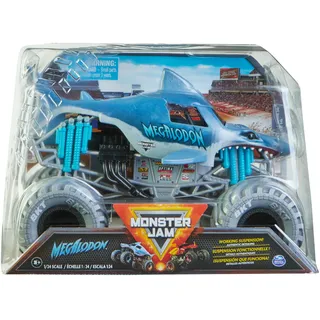 Monster Jam, Offizieller Megalodon Monster Truck, Sammler-Die-Cast Fahrzeug, Maßstab 1:24, Kinderspielzeug für Jungen ab 3 Jahren