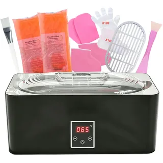 BACTIBLAST 4000ml Paraffinbad für Hände und Füße, Paraffinbäder mit LCD‐Temperaturregelung, Tiefenfeuchtiges Hautpflege Paraffinwachs Set, Home‐Spa‐Gerät für entspannende Wärmeanwendung