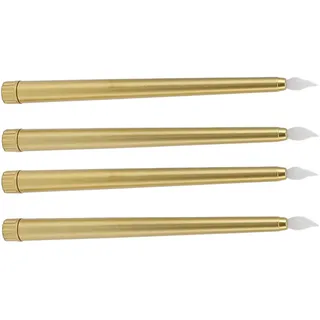 LED-Kerzen, 4 Stück, LED-Kerzen, Rauchfrei, Flammenlos, Sicher, Umweltfreundlich, Warmes Licht, Elektrische LED-Stabkerze (GOLD)