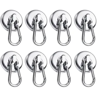 Grtard Magnethaken Extra Stark 50 kg,8er Set Magnetische Haken | Drehbare Magnet Haken für Spind, Werkstatt, Garage, Camping, Wohnmobil, Kreuzfahrt, Grill, Lager und Metallregale